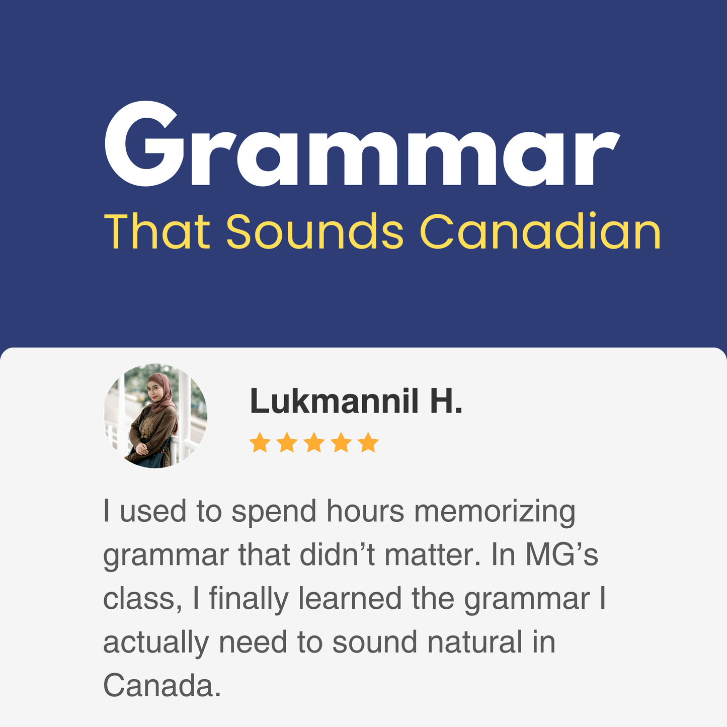 Grammar That Sounds Canadian - Nov 2025 - Tues - 7pm MDT